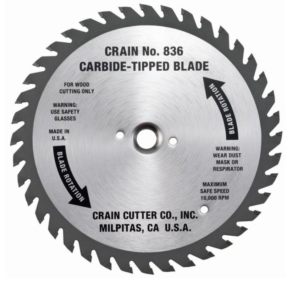 836 Carbide Saw Blade for UnderCut Saw 835