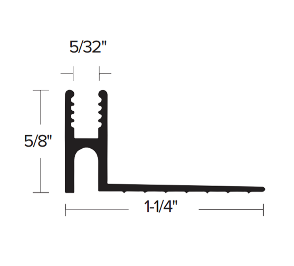 5/8” Pinless Metal Track w/ Extender 215