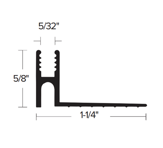 5/8” Pinless Metal Track w/ Extender 215