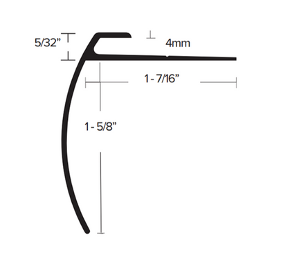 4mm LVT Stair Nose 606