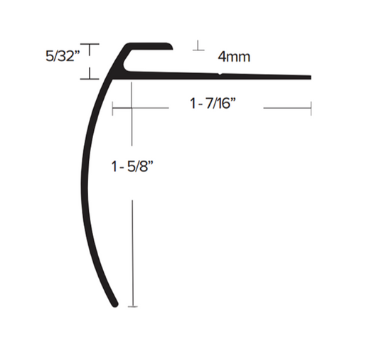 4mm LVT Stair Nose 606